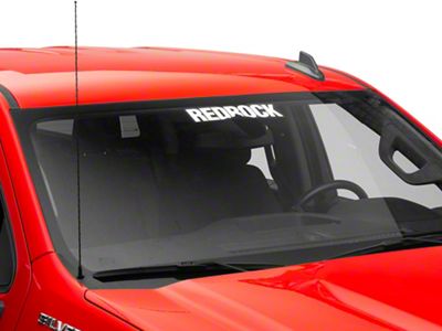 SEC10 RedRock Windshield Decal; White (Universal; Some Adaptation May Be Required)