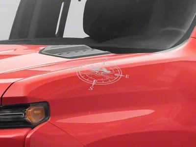 SEC10 Small Pirate Compass Decals; Silver (Universal; Some Adaptation May Be Required)