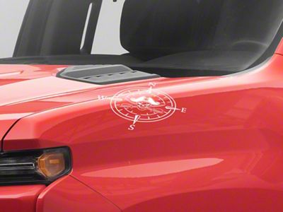 SEC10 Small Pirate Compass Decals; White (Universal; Some Adaptation May Be Required)