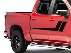 SEC10 Vertical Side Stripes; Gloss Black (99-24 Silverado 1500)