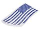 SEC10 Vertical Tailgate Distressed Flag Decal; Blue (99-24 Silverado 1500)