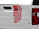 SEC10 Vertical Tailgate Distressed Flag Decal; Red (99-24 Silverado 1500)