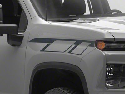 SEC10 Geometric Hash Mark; Black Carbon (20-25 Silverado 2500 HD)