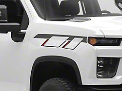 SEC10 Geometric Hash Mark; Red/Grey/Black (20-25 Silverado 2500 HD)