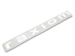 SEC10 Raxiom Windshield Decal; White (Universal; Some Adaptation May Be Required)