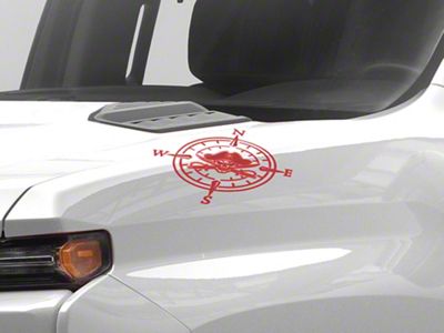 SEC10 Small Pirate Compass Decals; Red (Universal; Some Adaptation May Be Required)