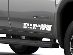 SEC10 Turbo Diesel Decals; White (01-25 Silverado 2500 HD)