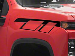 SEC10 Geometric Hash Mark; Gloss Black (20-26 Silverado 3500 HD)