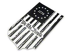 SpeedForm We The People Vertical Flag Decal; Gloss Black (Universal; Some Adaptation May Be Required)