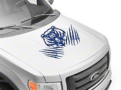 SEC10 Bear Claw Hood Decal; Blue (Universal; Some Adaptation May Be Required)