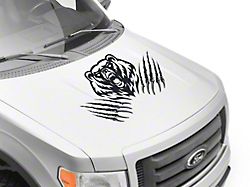 SEC10 Bear Claw Hood Decal; Matte Black (Universal; Some Adaptation May Be Required)