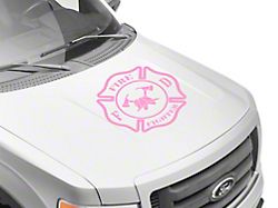 SEC10 Fire Fighter Hood Decal; Pink (Universal; Some Adaptation May Be Required)