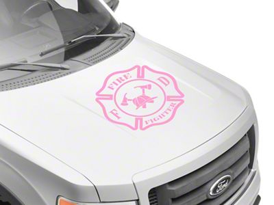 SEC10 Fire Fighter Hood Decal; Pink (Universal; Some Adaptation May Be Required)