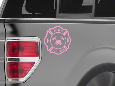 SEC10 Fire Fighter Small Decal; Pink (Universal; Some Adaptation May Be Required)