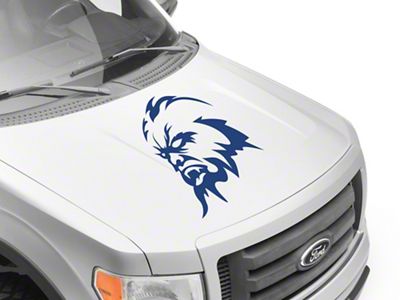 SEC10 Sasquatch Hood Decal; Blue (Universal; Some Adaptation May Be Required)