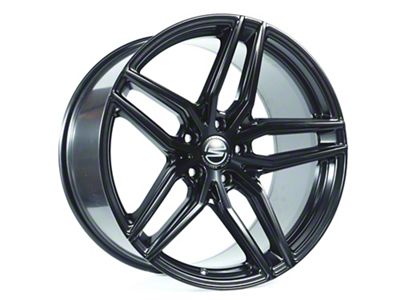 Select Precision Alloys Shadow Satin Black 5-Lug Wheel; 20x9; 20mm Offset (87-90 Dakota)