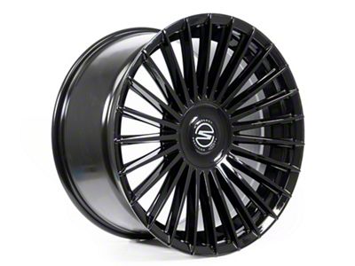 Select Precision Alloys Bristol Glossy Black 6-Lug Wheel; 24x10; 19mm Offset (19-25 Sierra 1500)