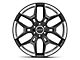 Carroll Shelby Wheels CS45 Gloss Black with Hyper Silver Inserts 6-Lug Wheel; 22x9.5; 12mm Offset (04-08 F-150)