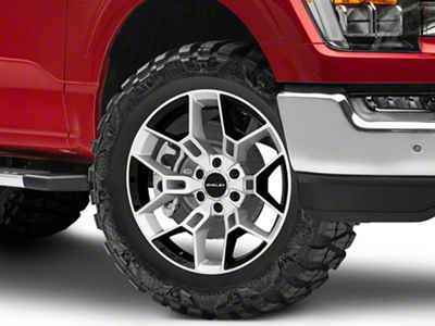 Carroll Shelby Wheels CS45 Chrome Powder with Black Inserts 6-Lug Wheel; 20x9; 12mm Offset (21-25 F-150)