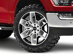 Carroll Shelby Wheels CS45 Chrome Powder with Black Inserts 6-Lug Wheel; 22x9.5; 12mm Offset (21-25 F-150)