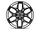 Carroll Shelby Wheels CS45 Black with Hyper Silver Inserts 6-Lug Wheel; 20x9; 12mm Offset (15-20 F-150)