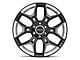 Carroll Shelby Wheels CS45 Black with Hyper Silver Inserts 6-Lug Wheel; 20x9; 12mm Offset (04-08 F-150)