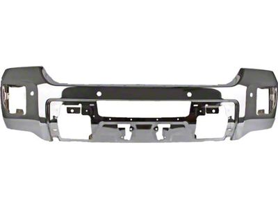Replacement Front Bumper Face Bar; Pre-Drilled for Front Parking Sensors; Chrome (15-19 Sierra 3500 HD)