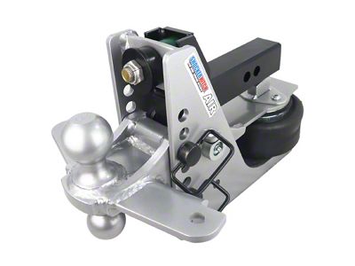 Shocker Hitch 10K Air 2-Inch Receiver Hitch and Silver Combo Ball with Sway Bar Tab Mount and 2-5/16-Inch Ball; 10,000 lb. (Universal; Some Adaptation May Be Required)