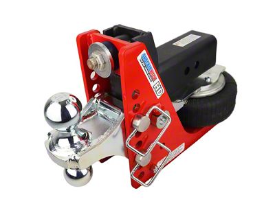 Shocker Hitch HD Air 3-Inch Receiver Hitch Combo Ball Mount; 1/2 to 4-1/2-Inch Drop (Universal; Some Adaptation May Be Required)