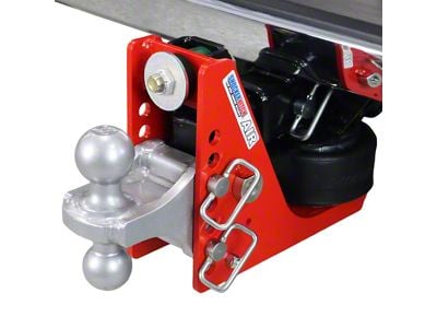 Shocker Hitch Original Shocker 12K Air Receiver Hitch and Silver Combo Ball Mount for 2-Inch Receiver Hitch; 0.50 to 3-1/2-Inch Drop (Universal; Some Adaptation May Be Required)