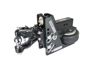 Shocker Hitch Max Black HD 20K Air Hitch Pintle and Ball Combo for 2.50-Inch Receiver Hitch (Universal; Some Adaptation May Be Required)
