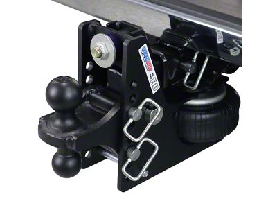 Shocker Hitch HD 20K Max Black Air Hitch and Black Combo Ball Mount for 2-Inch Receiver Hitch; 0.50 to 4.50-Inch Drop (Universal; Some Adaptation May Be Required)