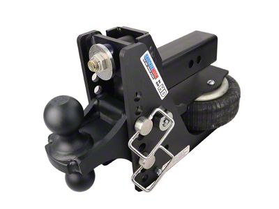Shocker Hitch HD 20K Max Black Air Hitch and Black Combo Ball Mount for 2.50-Inch Receiver Hitch; 0.50 to 4.50-Inch Drop (Universal; Some Adaptation May Be Required)
