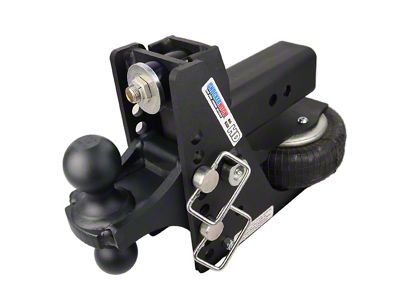 Shocker Hitch HD 20K Max Black Air Hitch and Black Combo Ball Mount for 3-Inch Receiver Hitch; 0.50 to 4.50-Inch Drop (Universal; Some Adaptation May Be Required)