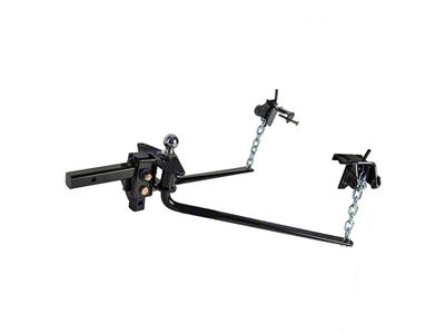 Shocker Hitch 12K Air Equalizer and Chain Style Weight Distribution Hitch for 2-Inch Receiver Hitch; 5-Inch Rise to 2-Inch Drop (Universal; Some Adaptation May Be Required)
