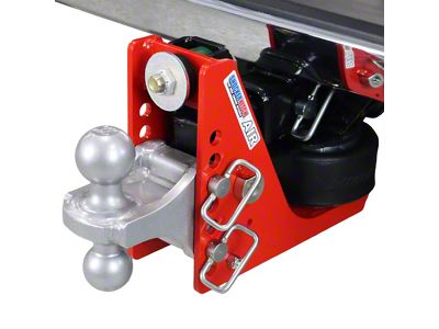 Shocker Hitch Original Shocker 12K Air Receiver Hitch and Silver Combo Ball Mount for 2-Inch Receiver Hitch; 0.50 to 3-1/2-Inch Drop (Universal; Some Adaptation May Be Required)
