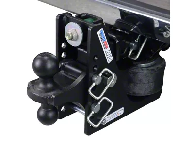 Shocker Hitch 12K Max Black Air Hitch and Black Combo Ball Mount for 2-Inch Receiver Hitch; 0.50 to 4.50-Inch Drop (Universal; Some Adaptation May Be Required)