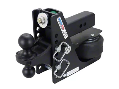 Shocker Hitch 12K Max Black Air Hitch and Black Combo Ball Mount for 2.50-Inch Receiver Hitch; 0.50 to 4.50-Inch Drop (Universal; Some Adaptation May Be Required)