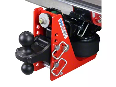 Shocker Hitch Air Ride Receiver Hitch and Black Combo Ball Mount for 2-Inch Receiver Hitch; 0.50 to 4.50-Inch Drop (Universal; Some Adaptation May Be Required)