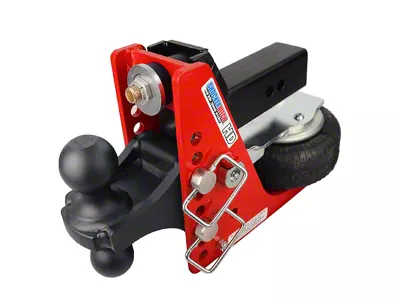 Shocker Hitch HD 20K Air Bumper Hitch and Black Combo Ball Mount for 2.50-Inch Receiver Hitch; 0.50 to 4.50-Inch Drop (Universal; Some Adaptation May Be Required)