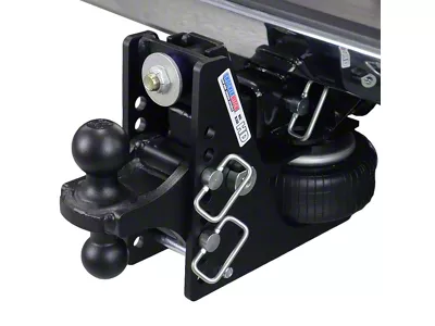 Shocker Hitch HD 20K Max Black Air Hitch and Black Combo Ball Mount for 2-Inch Receiver Hitch; 0.50 to 4.50-Inch Drop (Universal; Some Adaptation May Be Required)