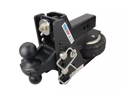 Shocker Hitch HD 20K Max Black Air Hitch and Black Combo Ball Mount for 2.50-Inch Receiver Hitch; 0.50 to 4.50-Inch Drop (Universal; Some Adaptation May Be Required)