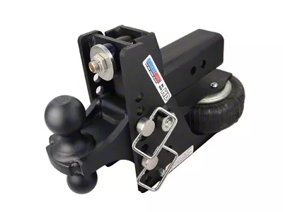 Shocker Hitch HD 20K Max Black Air Hitch and Black Combo Ball Mount for 3-Inch Receiver Hitch; 0.50 to 4.50-Inch Drop (Universal; Some Adaptation May Be Required)