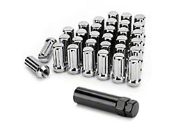 Chrome Spline Cone Seat Lug Nuts; 9/16-Inch x 18; Set of 32 (03-11 RAM 3500)
