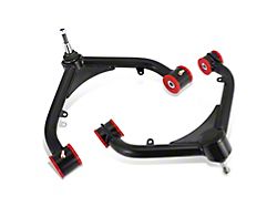 Front Upper Control Arms for 2 to 4-Inch Lift; Black/Red (07-10 Silverado 3500 HD)