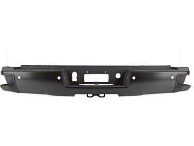 Replacement Rear Bumper Assembly (15-18 Silverado 3500 HD w/ Hitch Bar, w/ Park Aid, w/o Sensors; Excluding DRW)