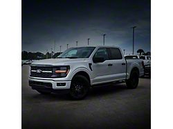 Sick Diesel Center LED Grille Lights; Smoked Amber; Black Frame (24-25 F-150 STX, XLT)