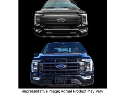 Sick Diesel LED Grille Light Power Bar with Plug and Play Harness; Silver Frame (21-23 F-150 Lariat)