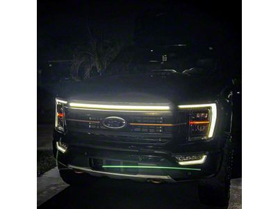 Sick Diesel LED Grille Lights; Black Frame (21-23 F-150 Tremor)