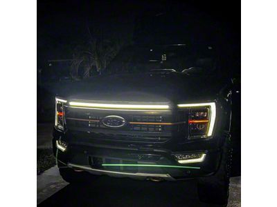 Sick Diesel LED Grille Lights with Plug and Play Harness; Black Frame (21-23 F-150 Tremor)